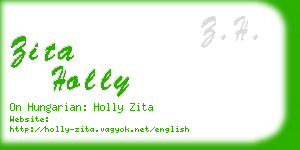 zita holly business card